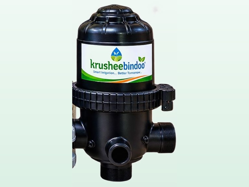 कृषीबिंदू डिस्क फिल्टर - २ इंच काळा - drip irrigation product by Tejas Polymers