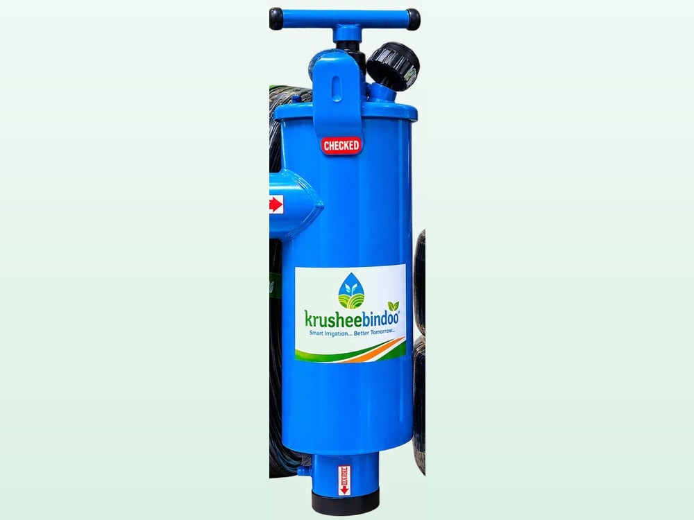 कृषीबिंदू इनलाइन स्क्रीन फिल्टर - २ इंच निळा - drip irrigation product by Tejas Polymers